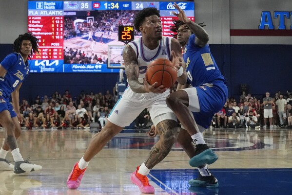 Davis scores 24 No. 20 Florida Atlantic rolls past Tulsa 102 70